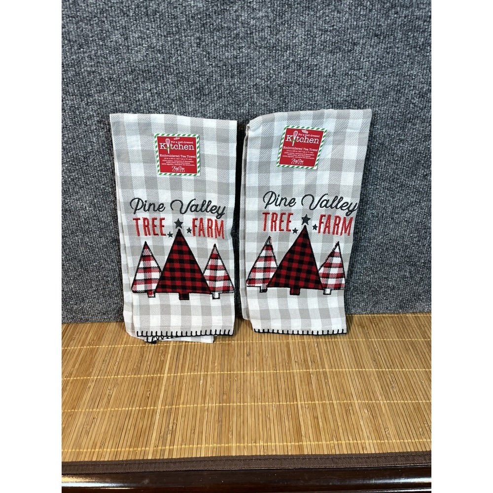 2-KAY DEE DESIGNS Pine Valley Tree Farm~Dual Purpose Terry‎ Towels~16"x26″